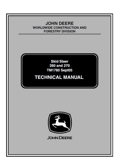 john deere 270 skid steer manual|deere 260 skid steer.